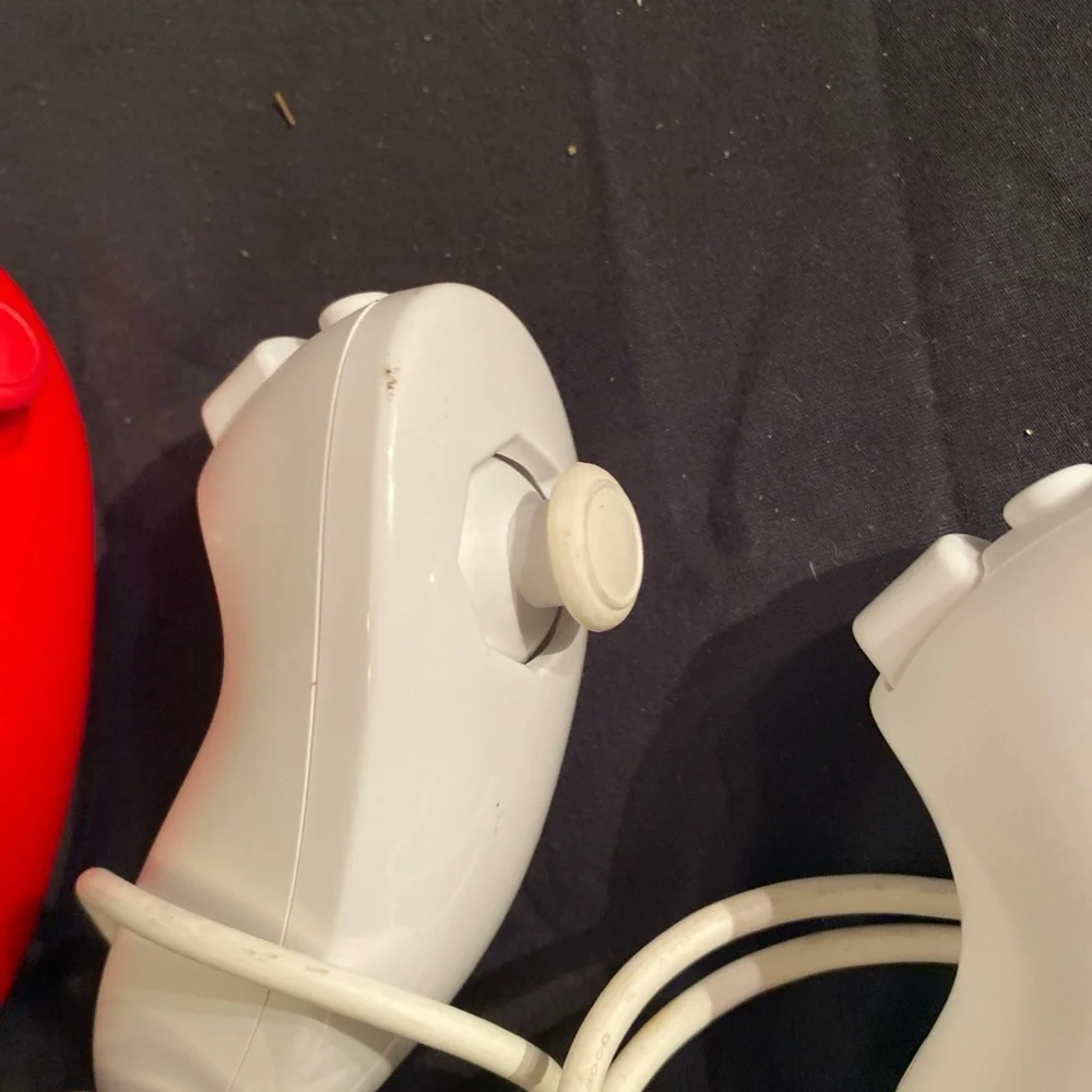 Wii Nunchuk Controllers - Red and White